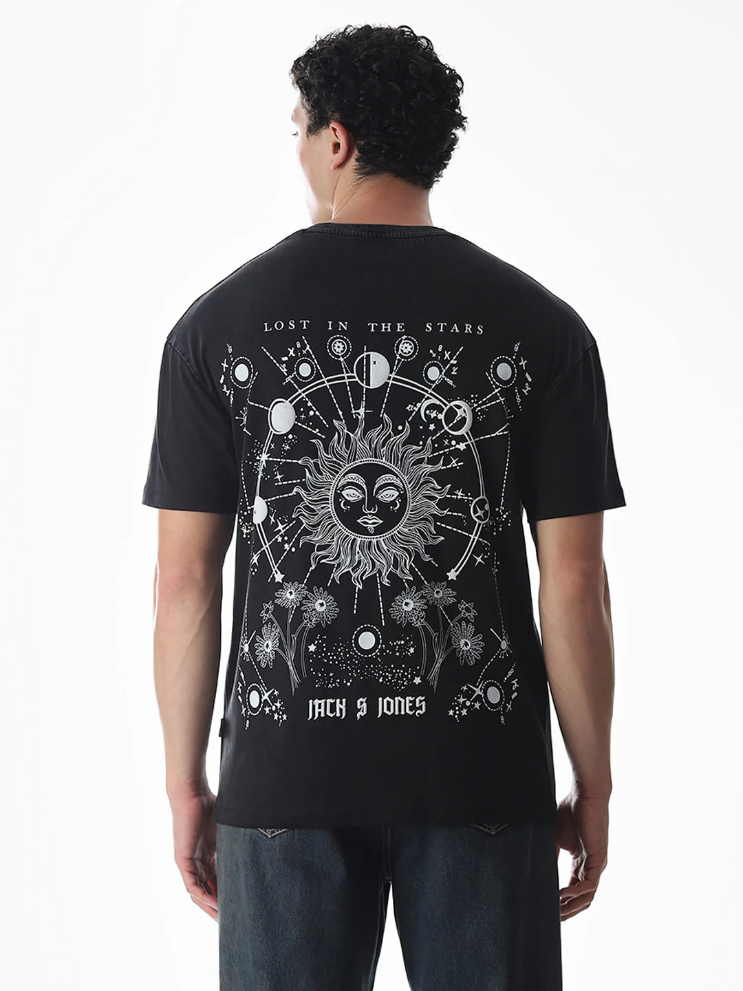 Black Printed Boxy Fit T-shirt - Image 4