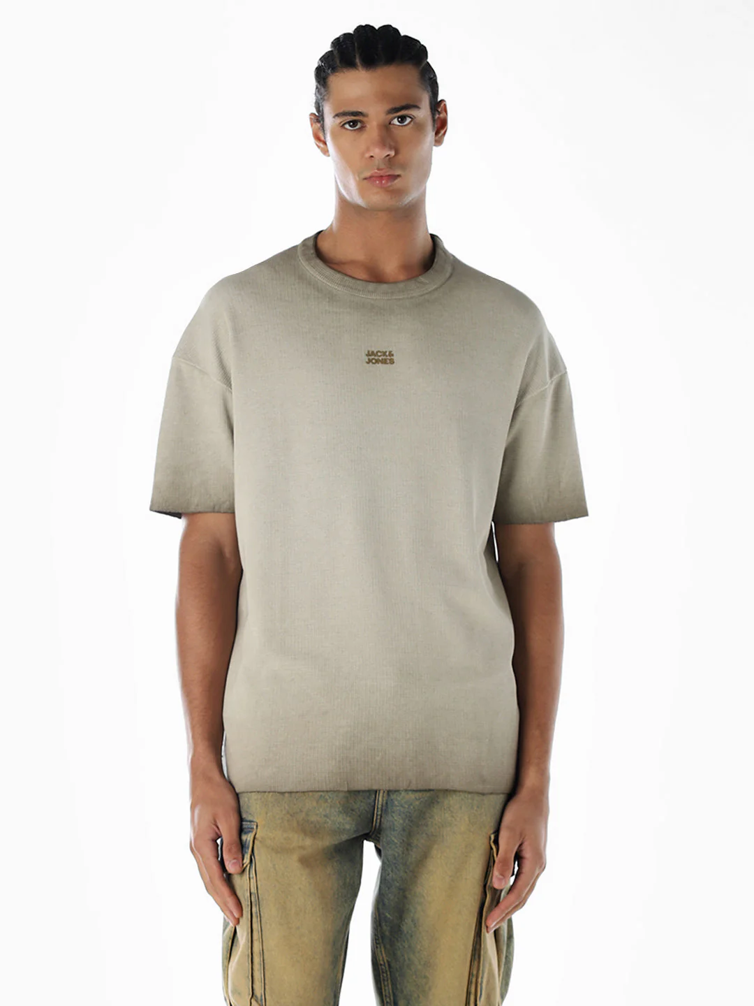 Washed Cotton Crew Neck T-shirt - Image 2