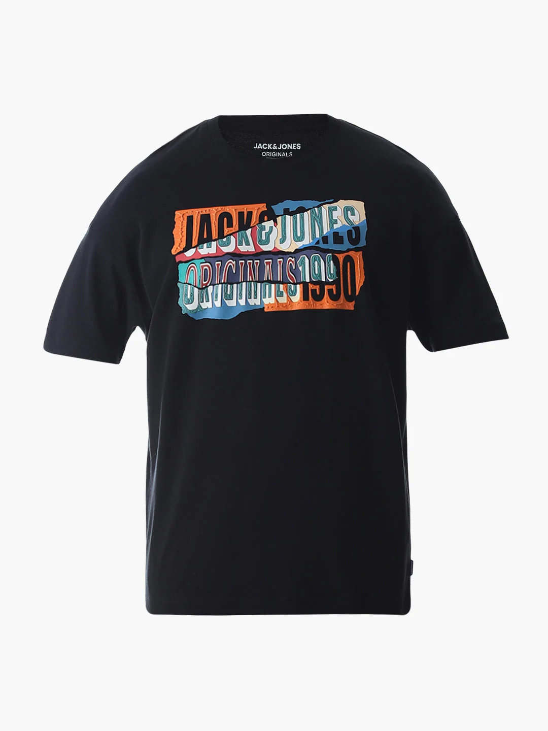 Black Logo Print Boxy Fit T-shirt - Image 7