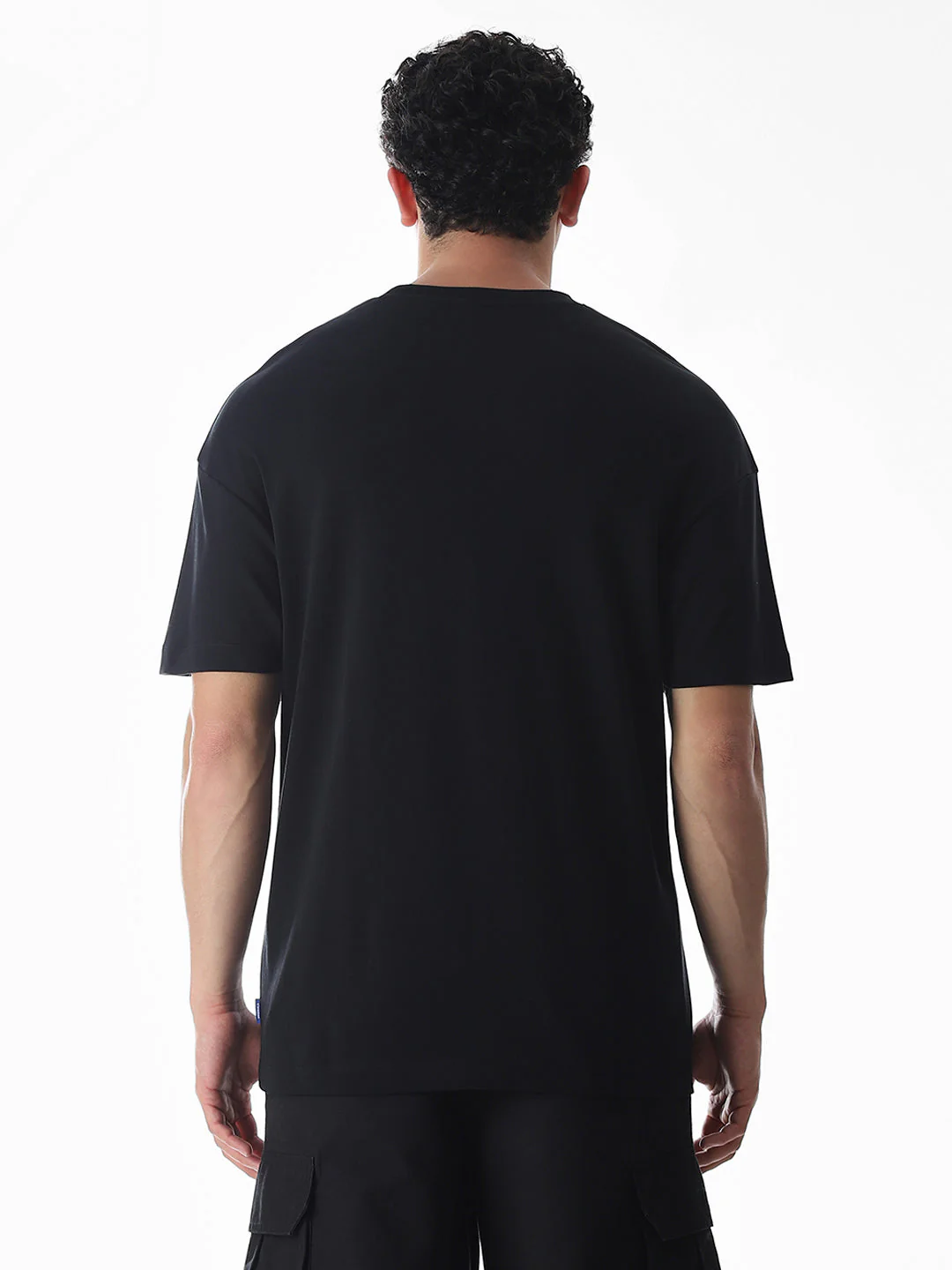 Black Logo Print Boxy Fit T-shirt - Image 9