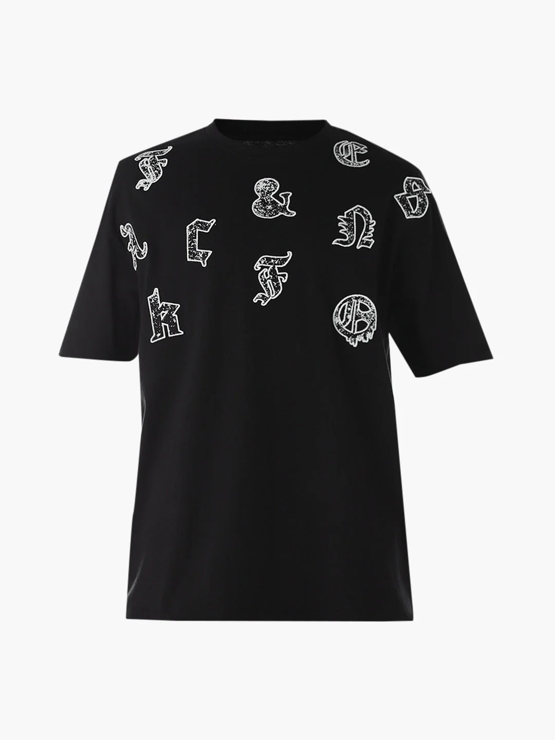 Embroidered Print Oversized T-shirt - Image 7