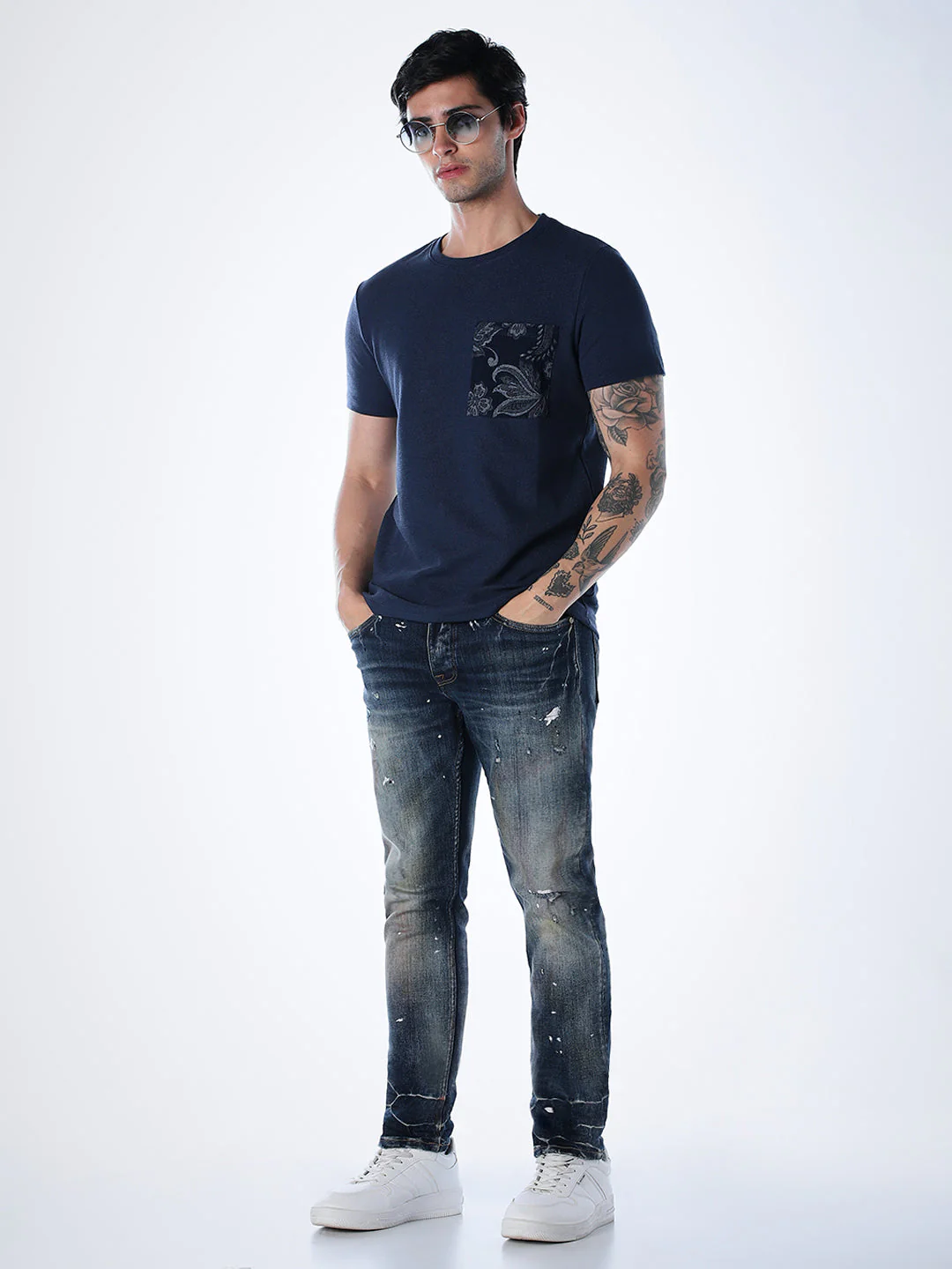 Jacquard Print Pocket T-shirt - Image 6