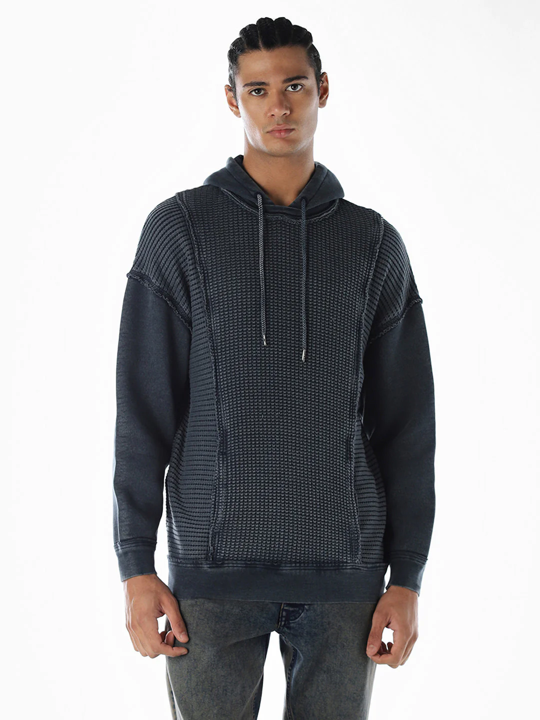 Cut & Sew Hooded Sweatshirt - Image 2