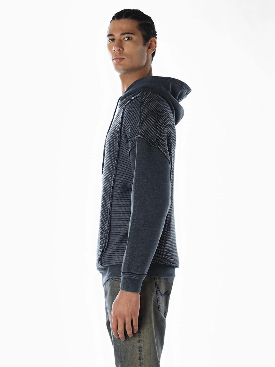 Cut & Sew Hooded Sweatshirt - Image 3
