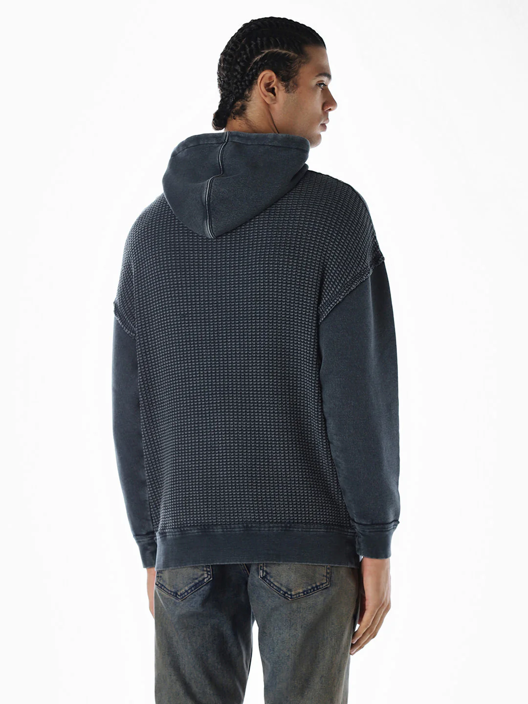 Cut & Sew Hooded Sweatshirt - Image 4