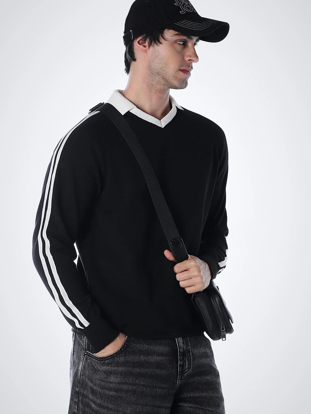 Black Contrast Tipping Cotton Polo
