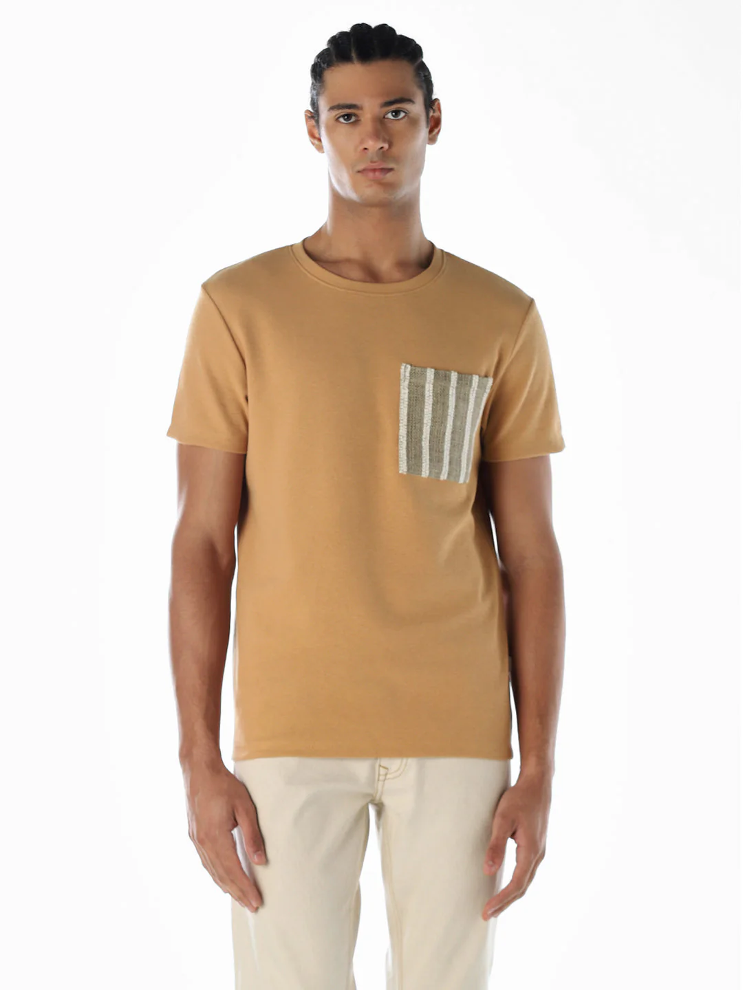 Embroidered Pocket Crew Neck T-shirt - Image 2