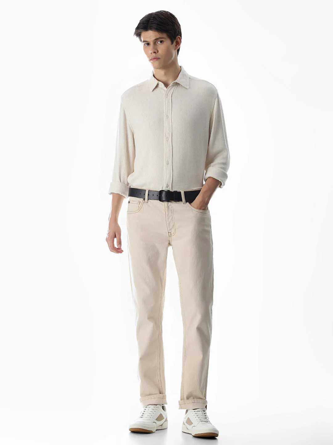 Beige Full Sleeves Shirt - Image 6
