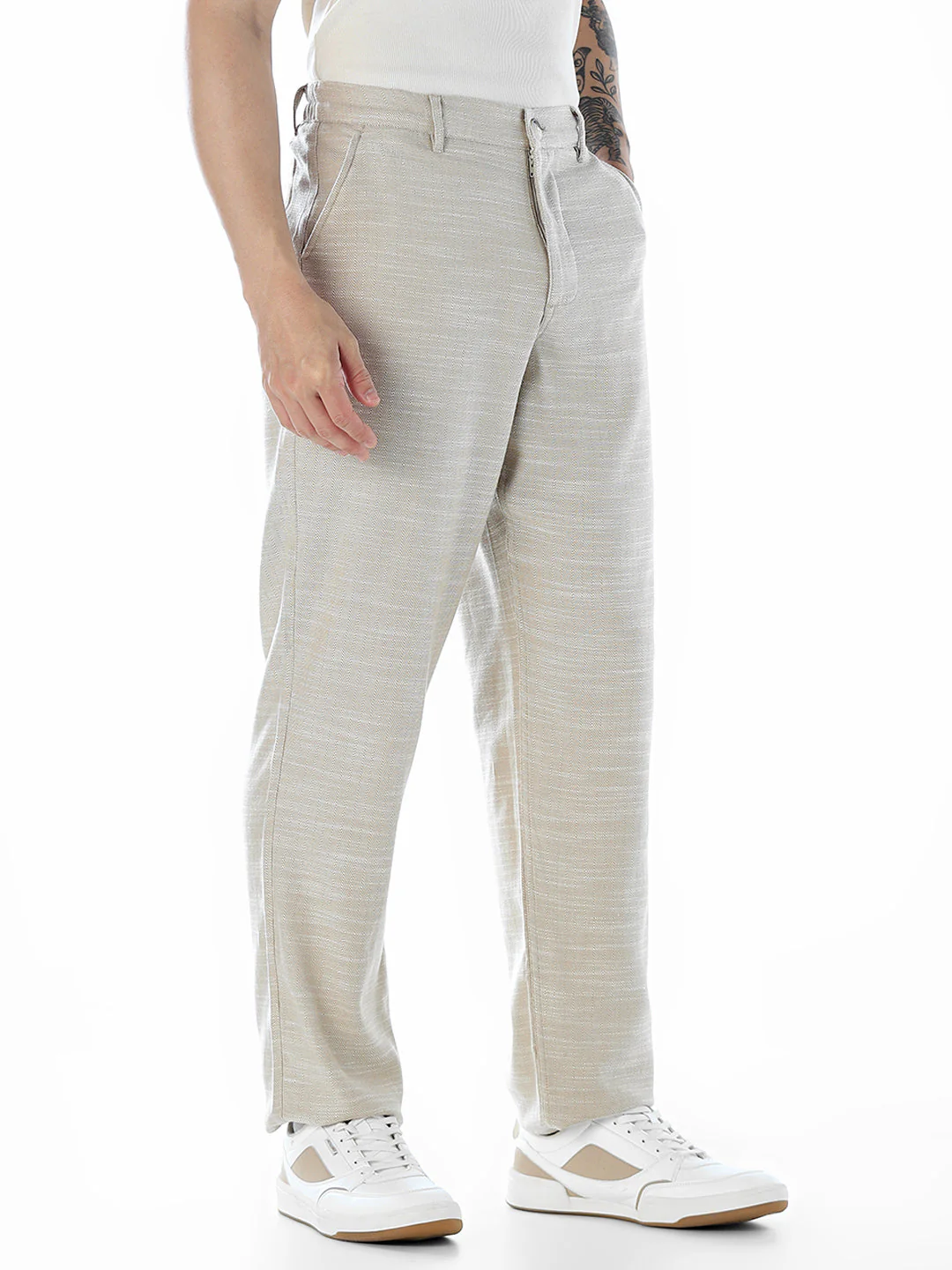 Self-Design Regular Fit Pants - Image 2