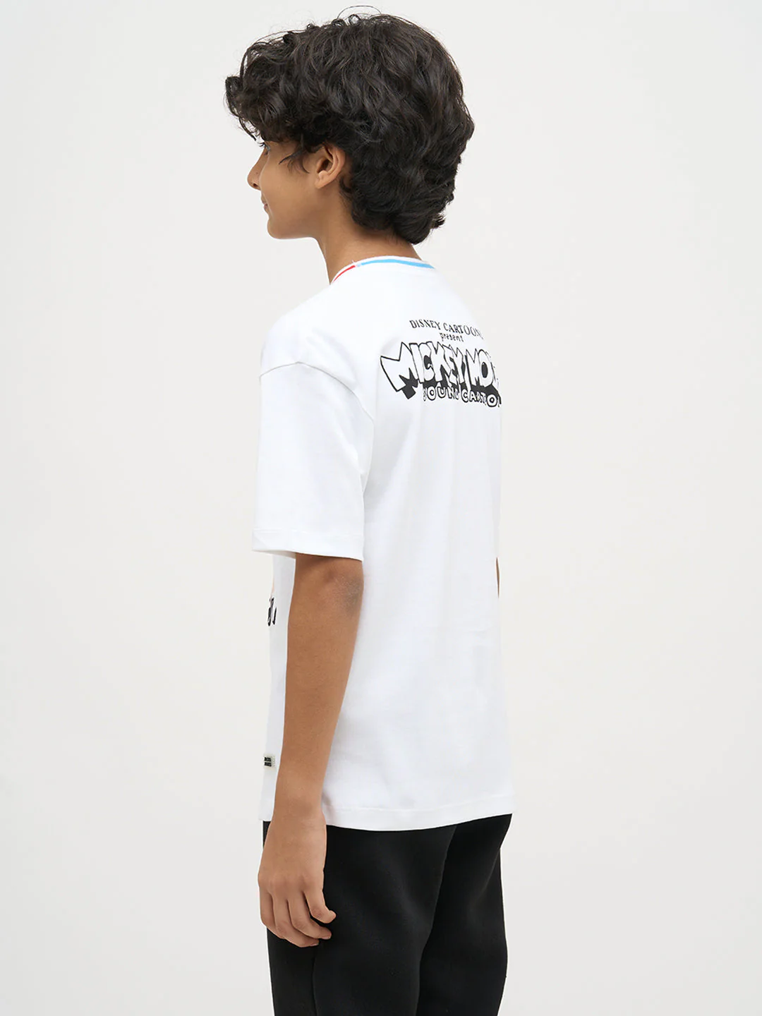 Boys Mickey Print Cotton T-shirt - Image 4