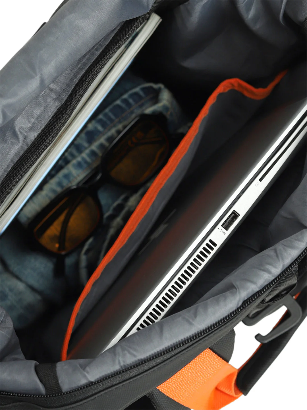Black Moulded Colourblocked Backpack - Image 6
