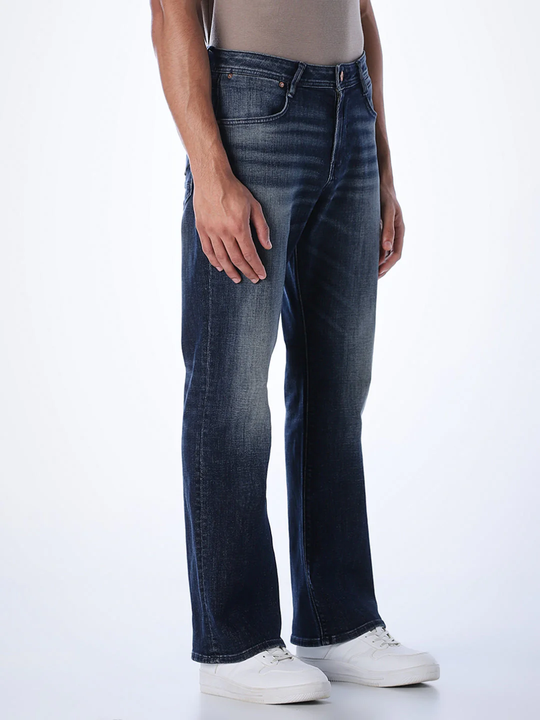 5 Pocket Cliff Bootcut Jeans - Dark Blue - Image 2