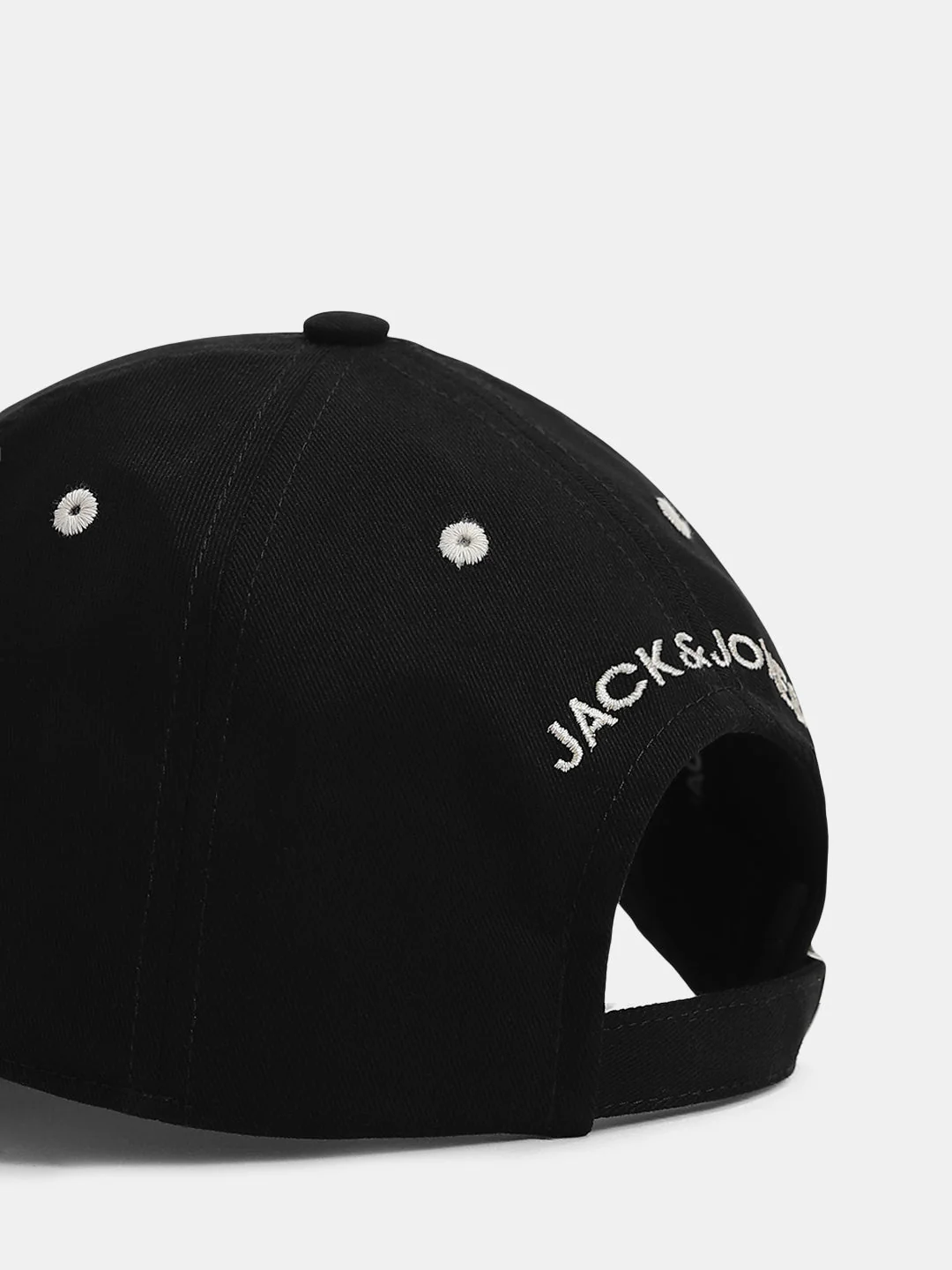 Black Logo Print Baseball Cap - Image 5