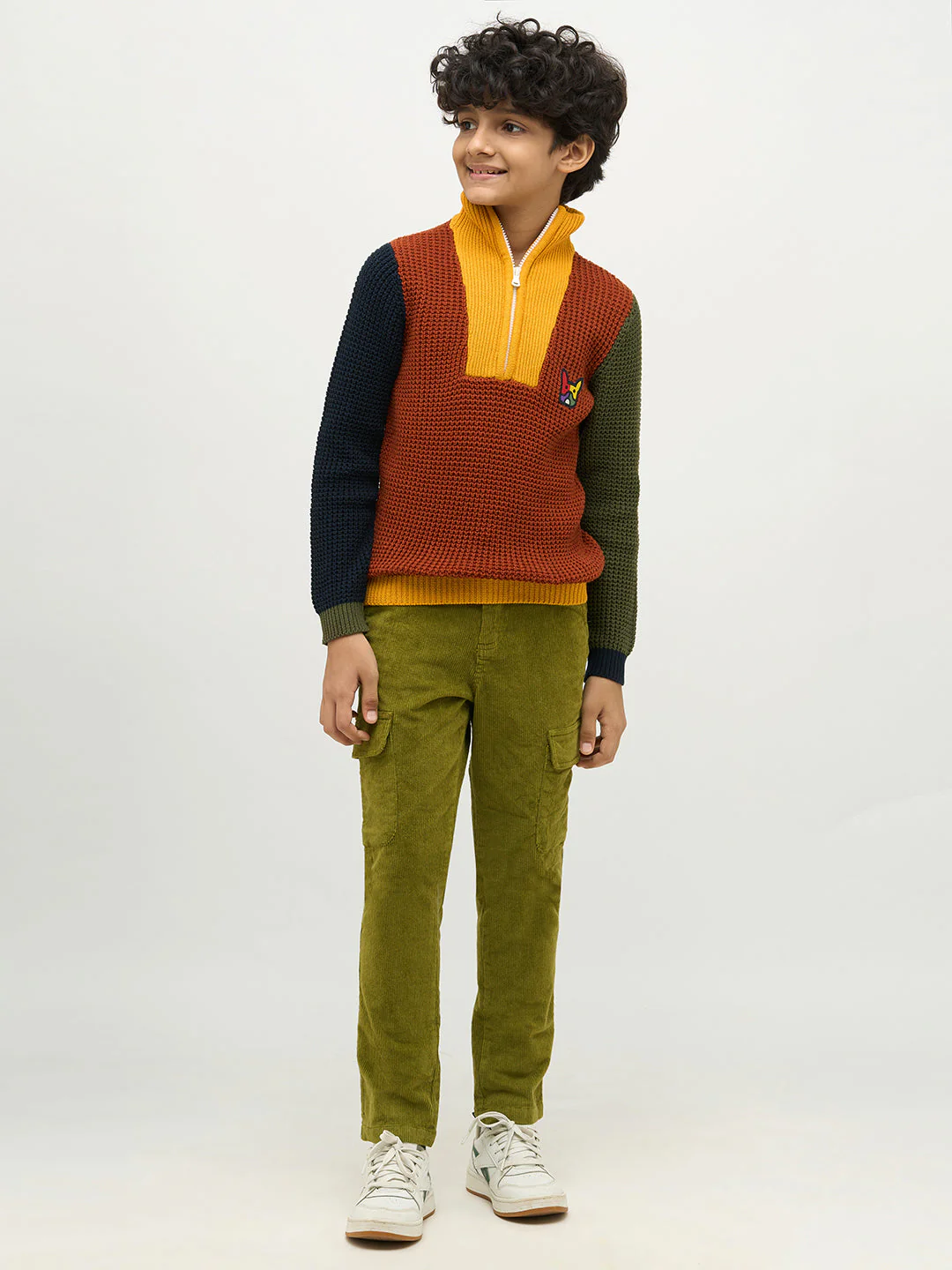 Boys Olive Green Corduroy Pants - Image 5