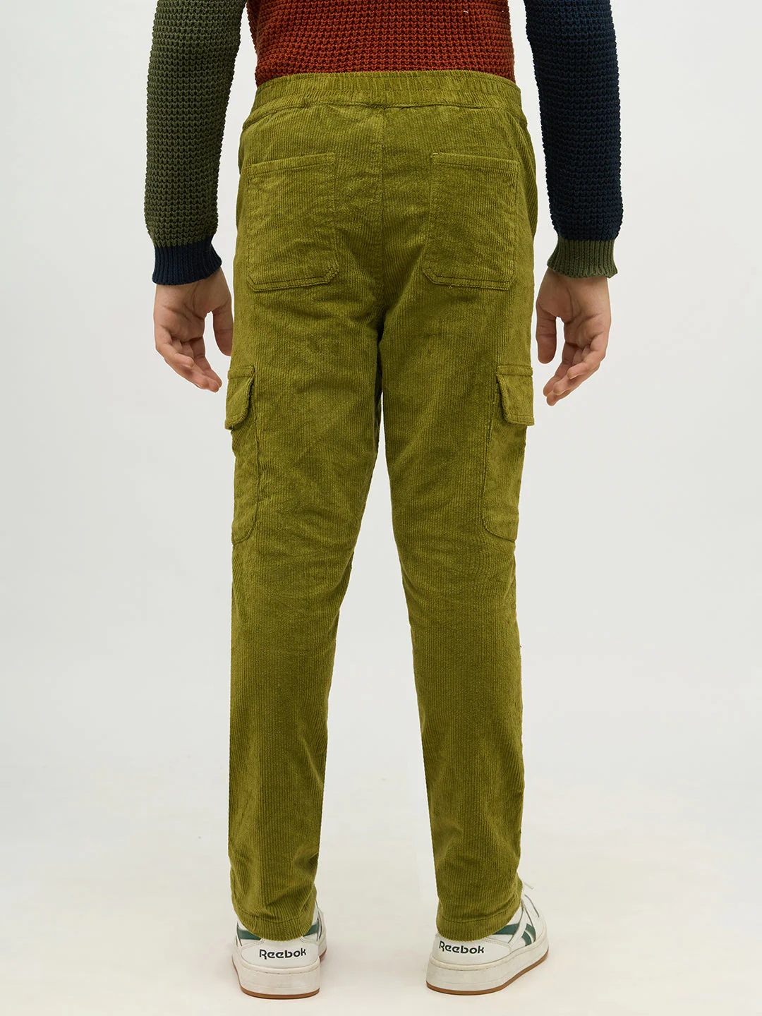 Boys Olive Green Corduroy Pants - Image 9