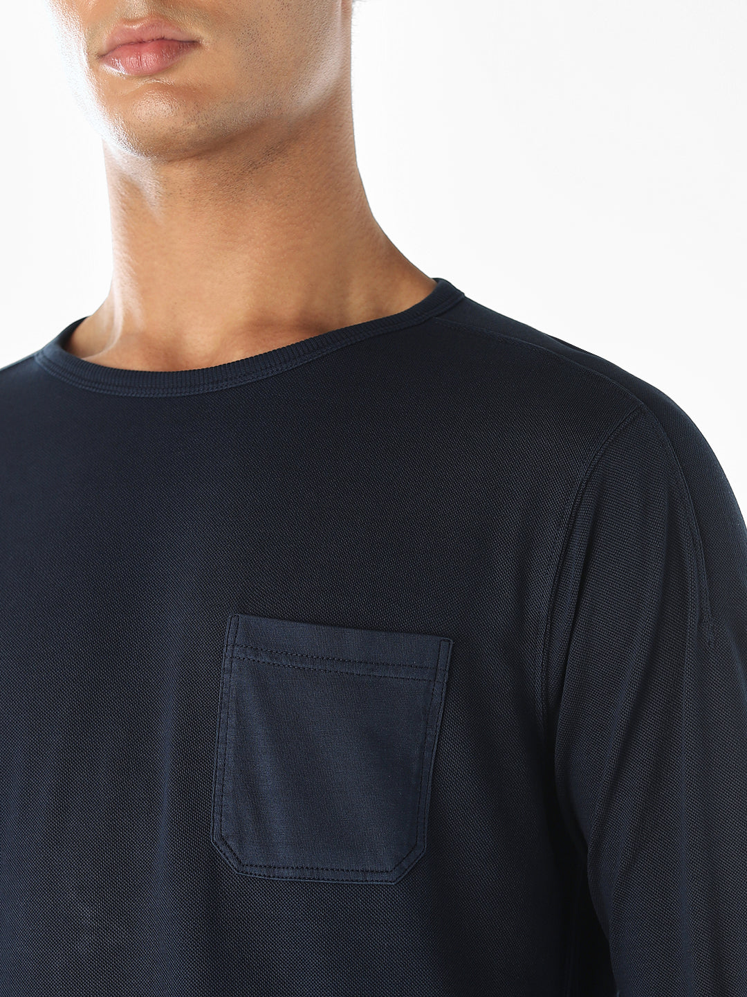 Navy Blue Full Sleeves T-shirt - Image 5