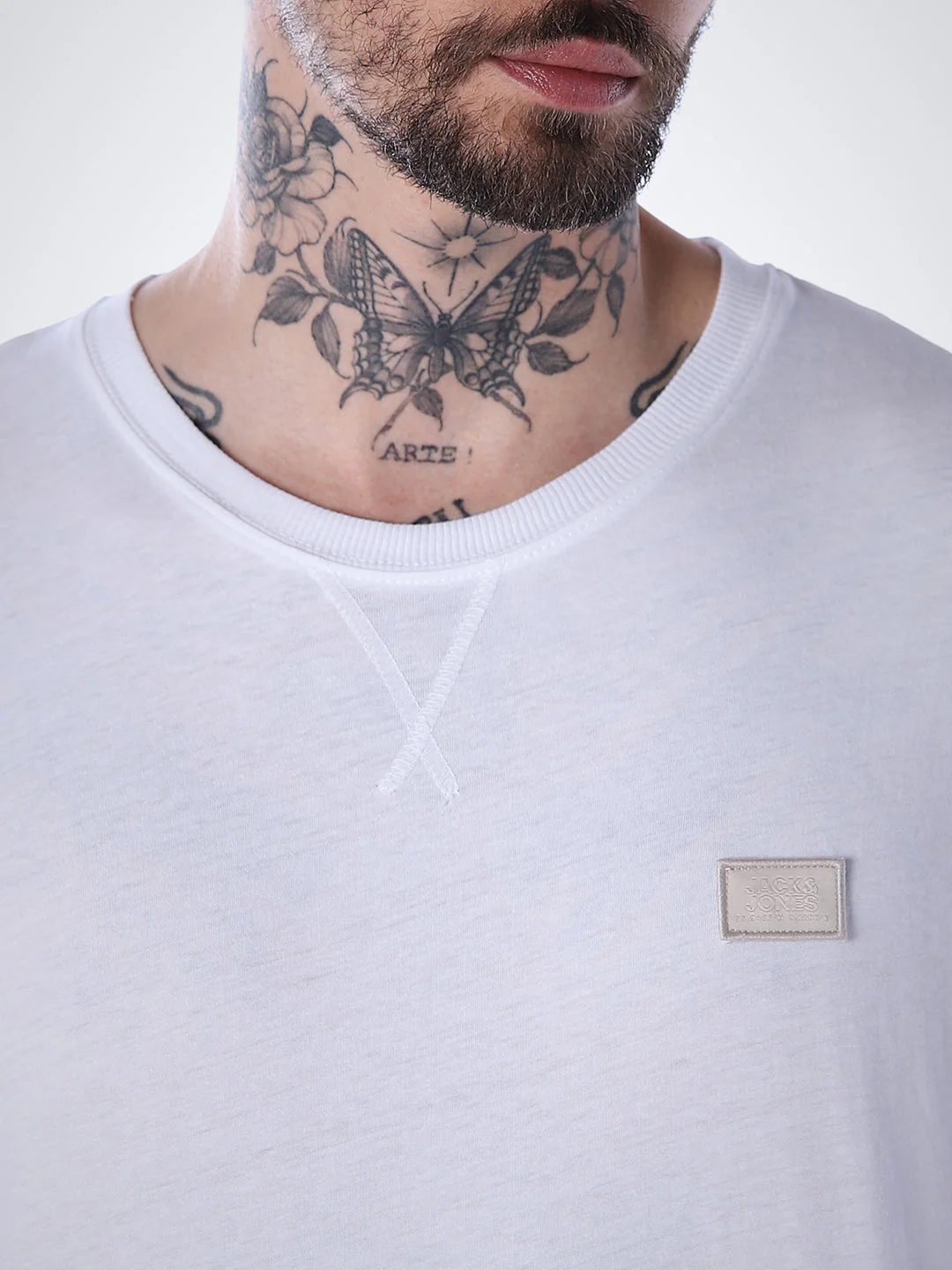 Classic Twill Crew Neck T-shirt - White - Image 5