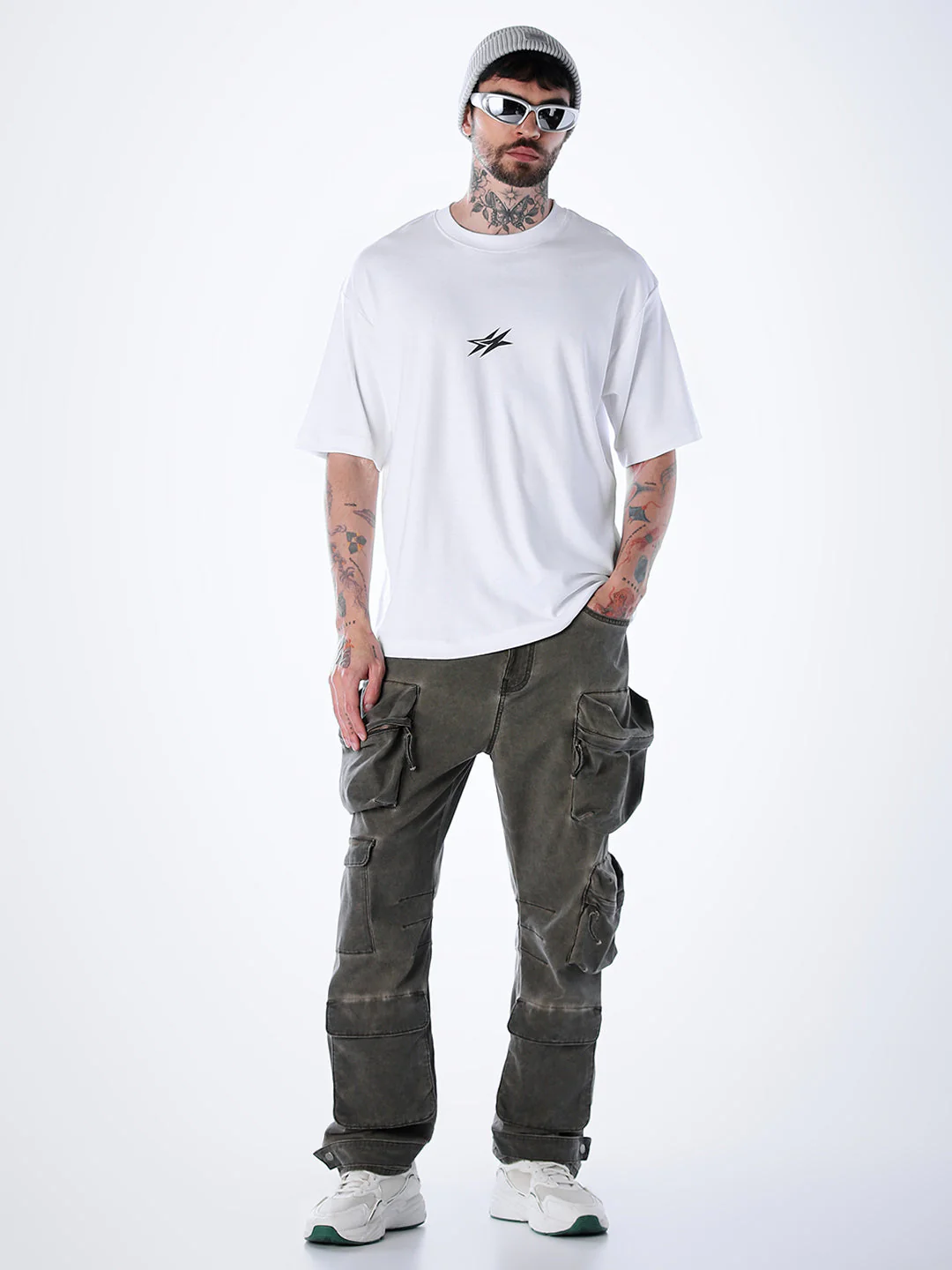 Graphic Print Cotton T-shirt - White - Image 6