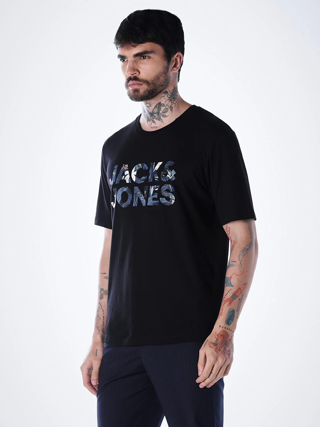Tropical Logo Print T-shirt - Black - Image 3