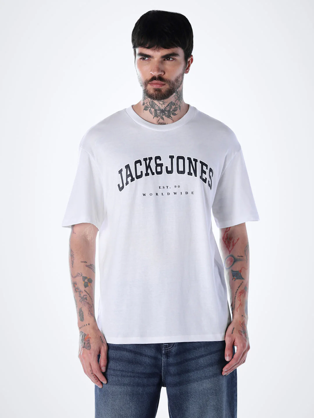 Varsity O-Neck T-shirt - White - Image 2