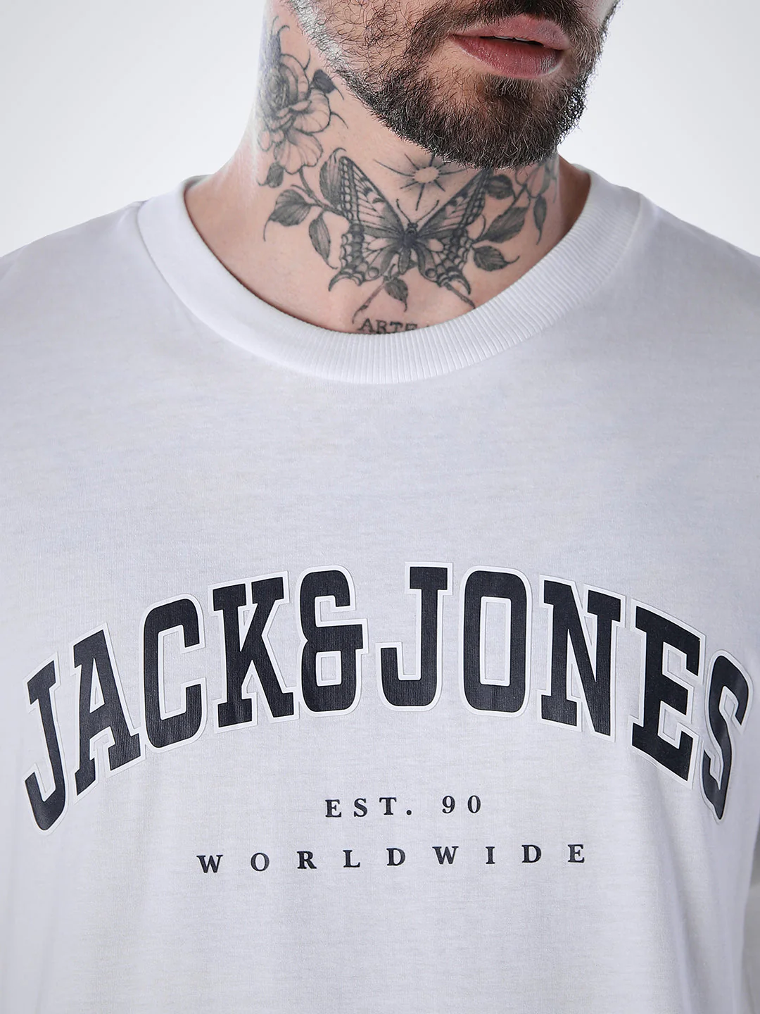 Varsity O-Neck T-shirt - White - Image 5