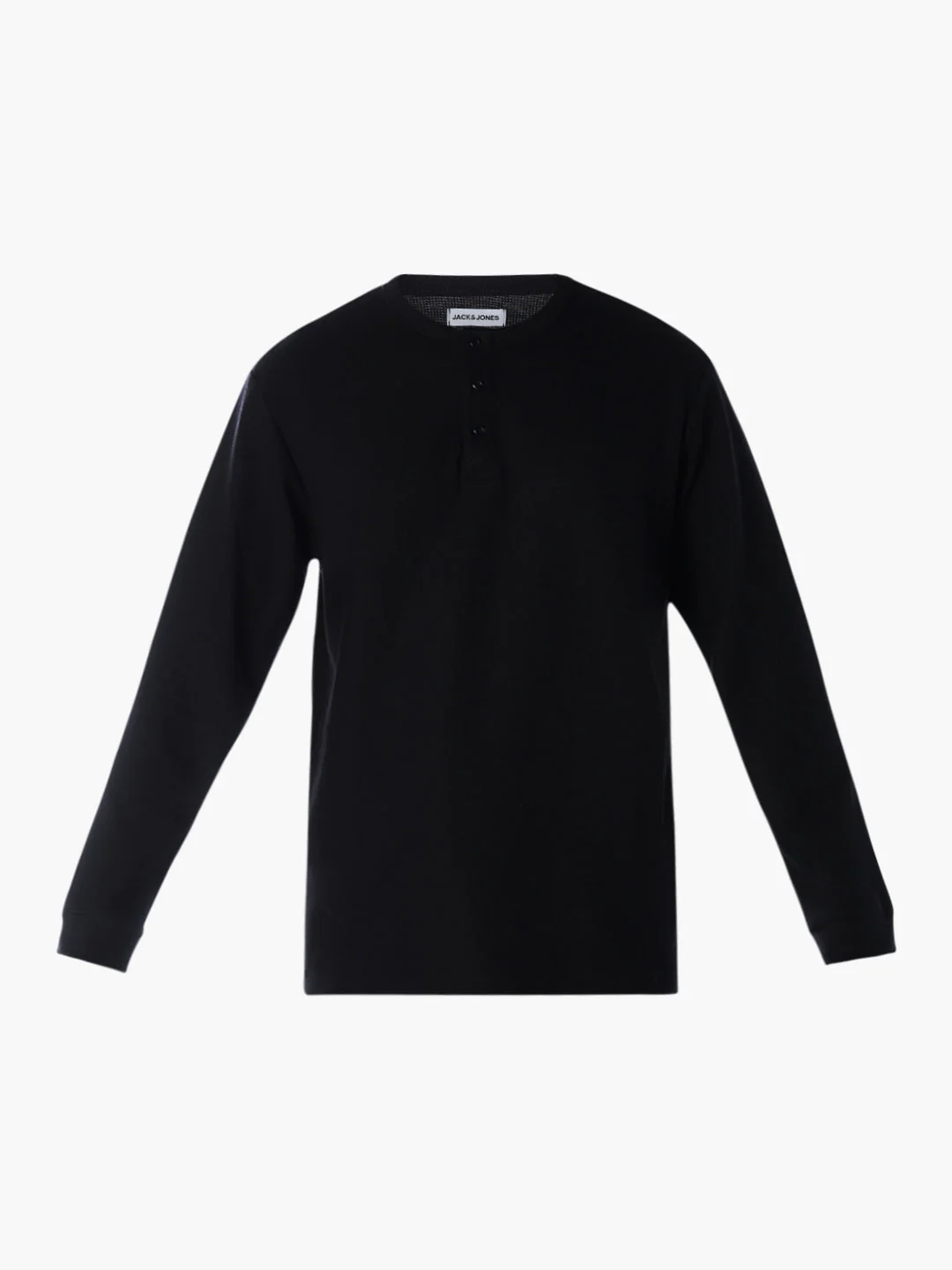Henley Full Sleeves T-shirt - Black - Image 7
