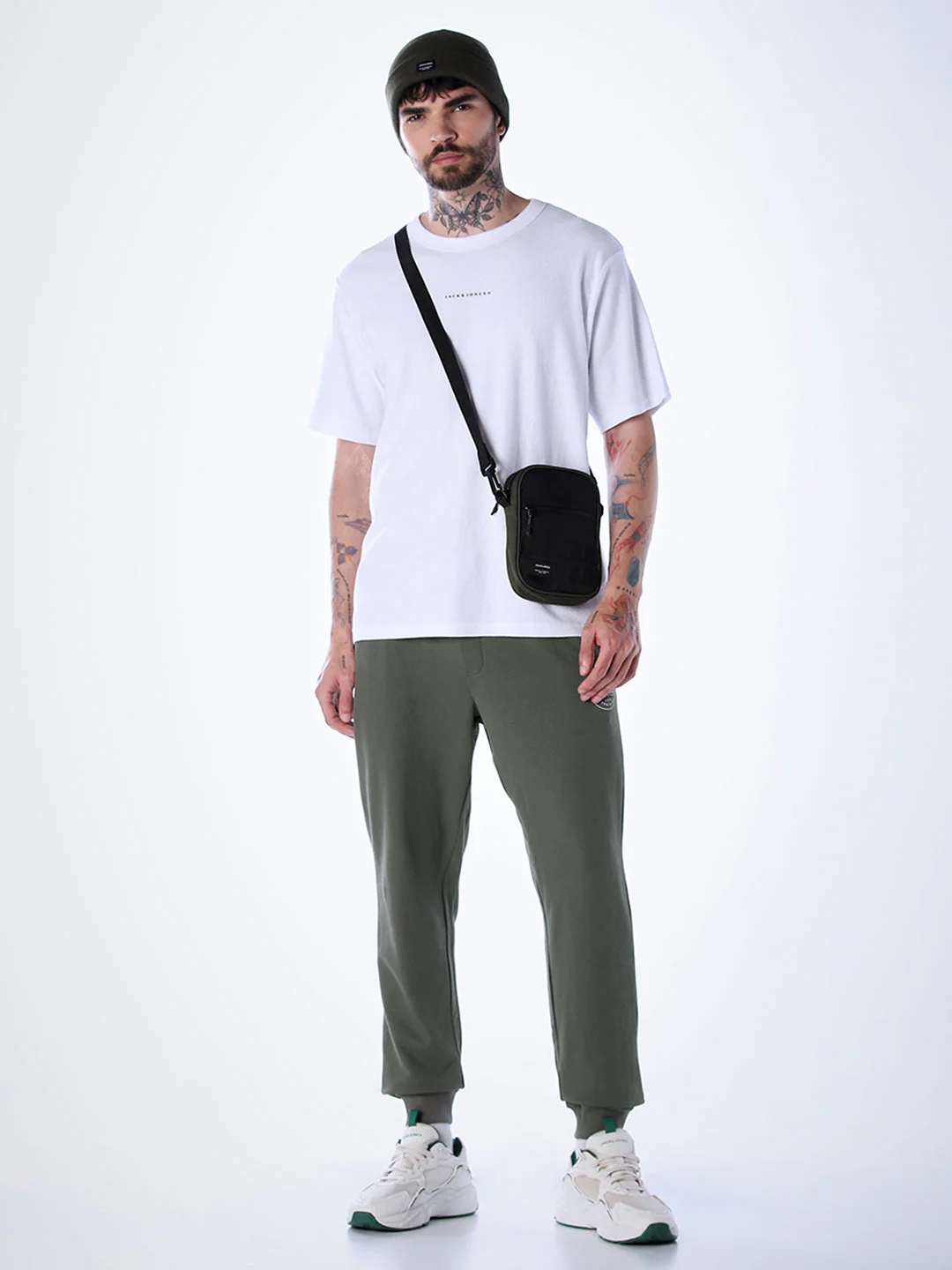 Regular Fit Cotton Sweatpants - Green - Image 5