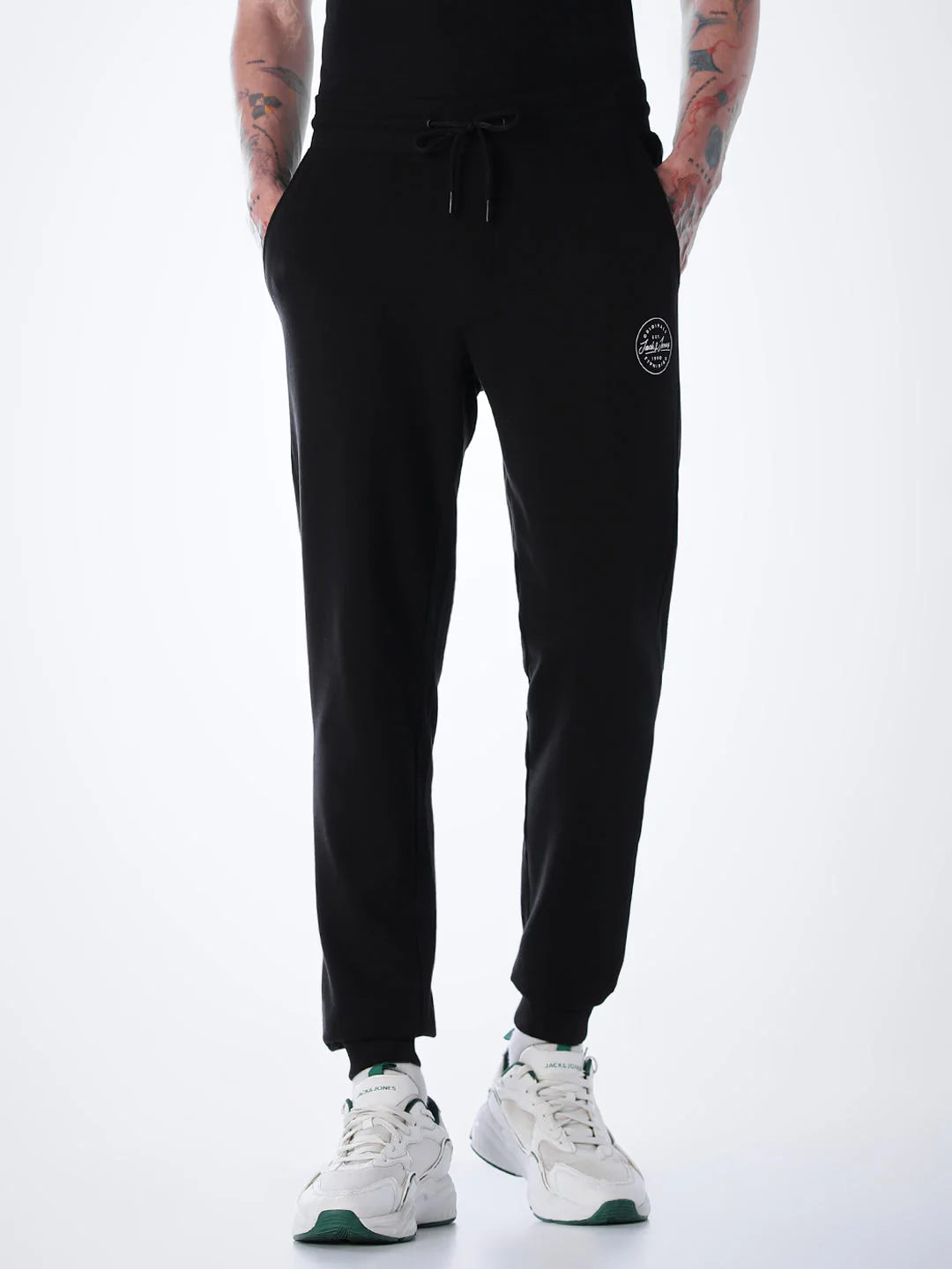Regular Fit Cotton Sweatpants - Black