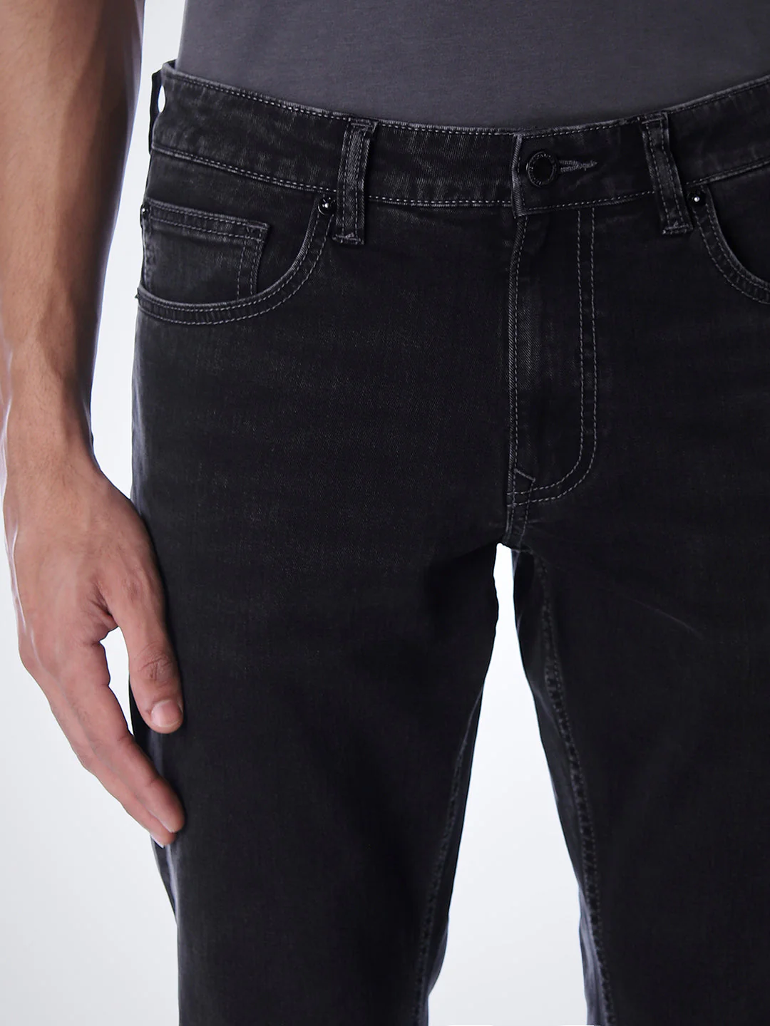 5 Pocket Low Rise Clark Regular Fit Jeans - Image 5
