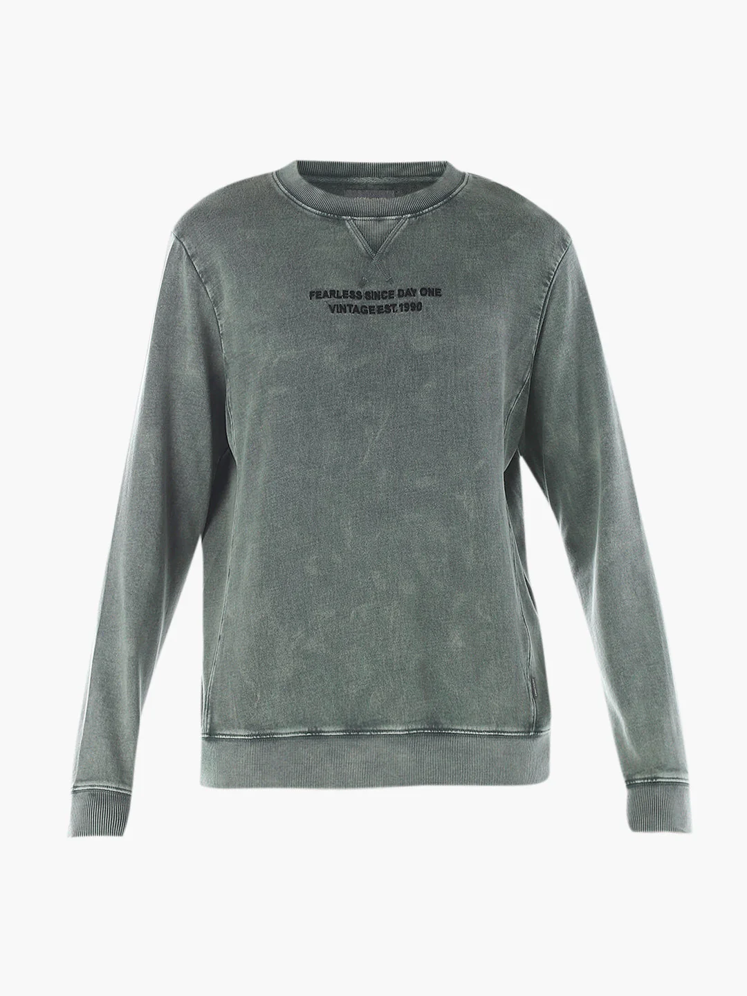 Acid Washed Crew Neck Sweatshirt - Image 7