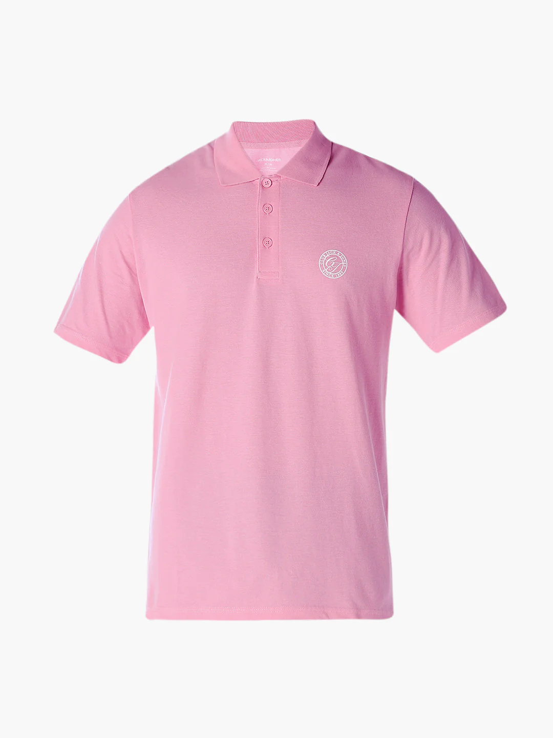 Pink Regular Fit Cotton Polo - Image 7