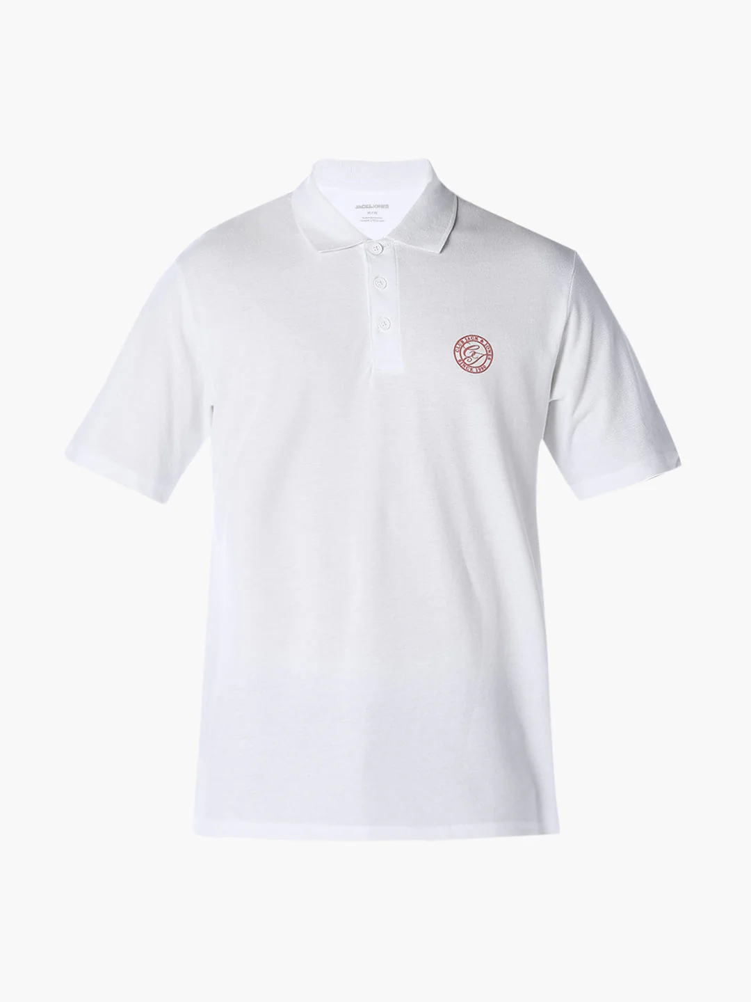 White Regular Fit Cotton Polo - Image 7