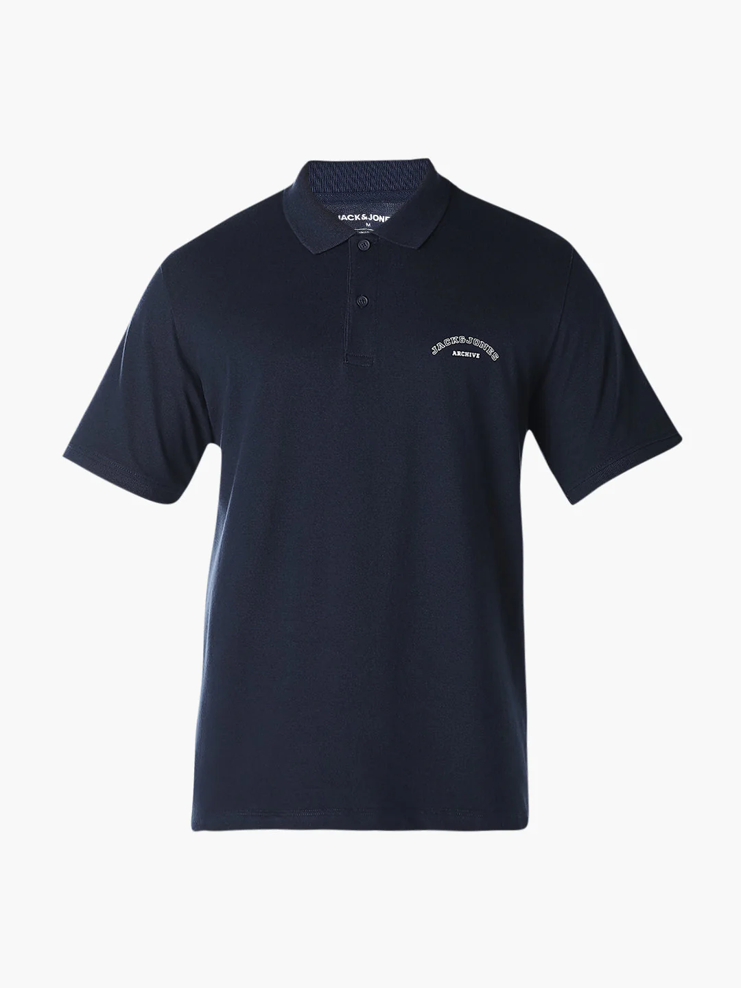 Navy Blue Logo Print Organic Cotton Polo - Image 7