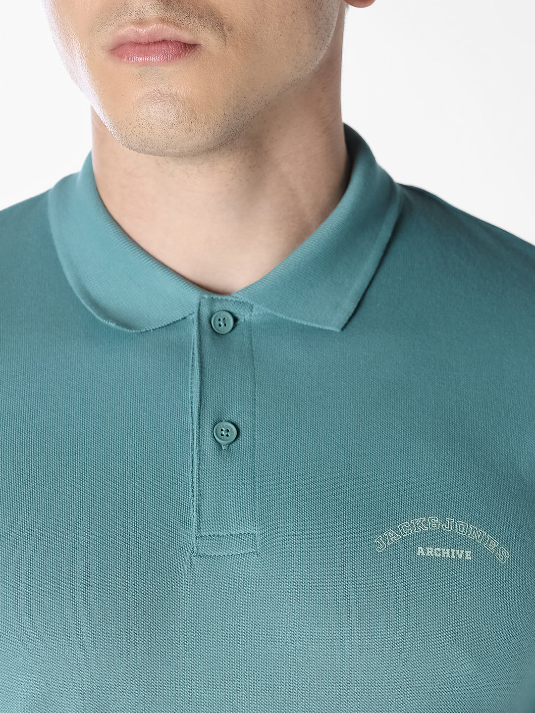 Blue Logo Print  Organic Cotton Polo - Image 5