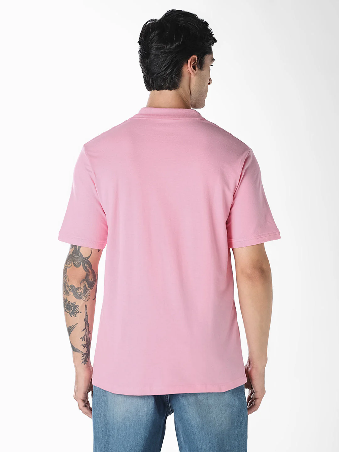 Pink Logo Print  Organic Cotton Polo - Image 4