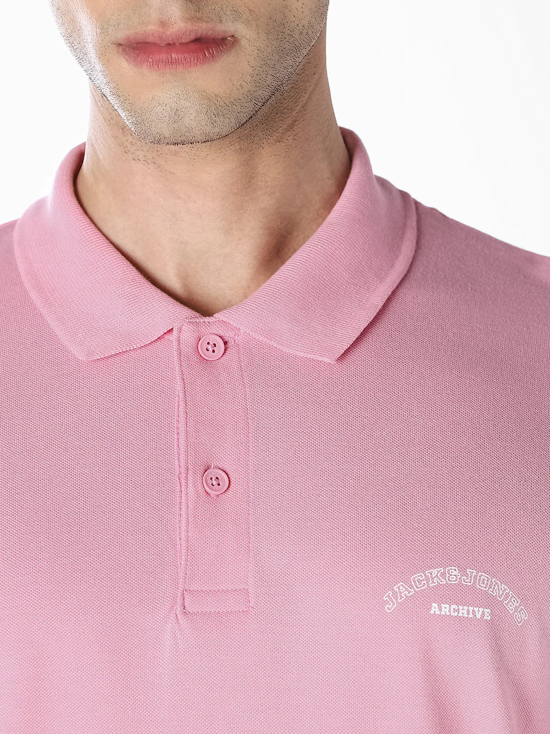 Pink Logo Print  Organic Cotton Polo - Image 5