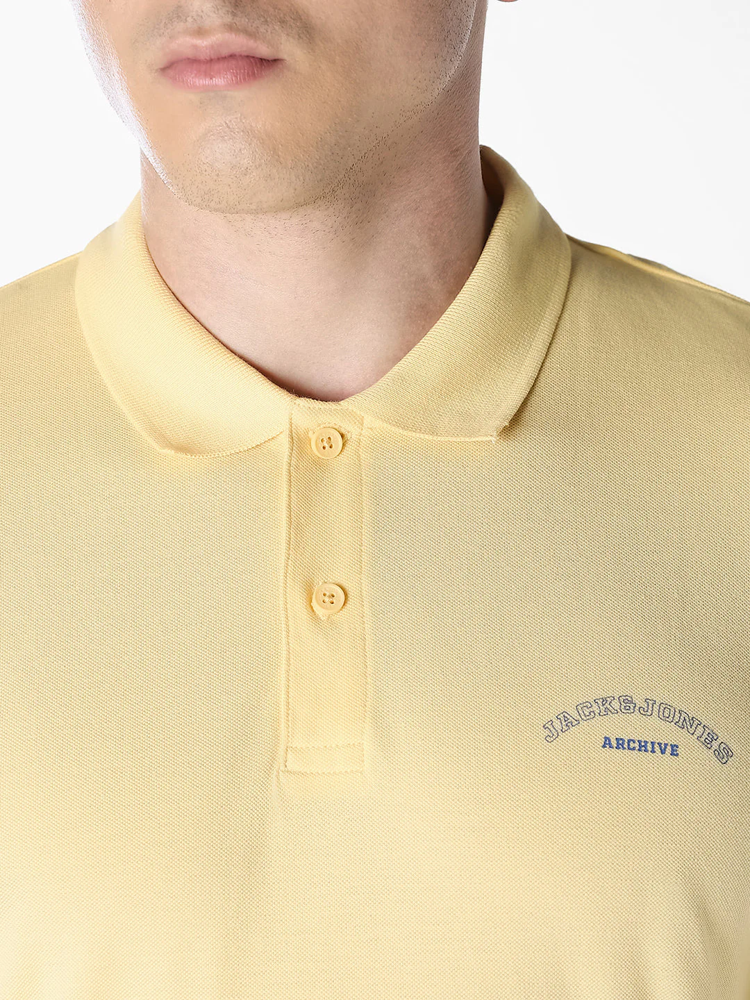 Yellow Logo Print Organic Cotton Polo - Image 5