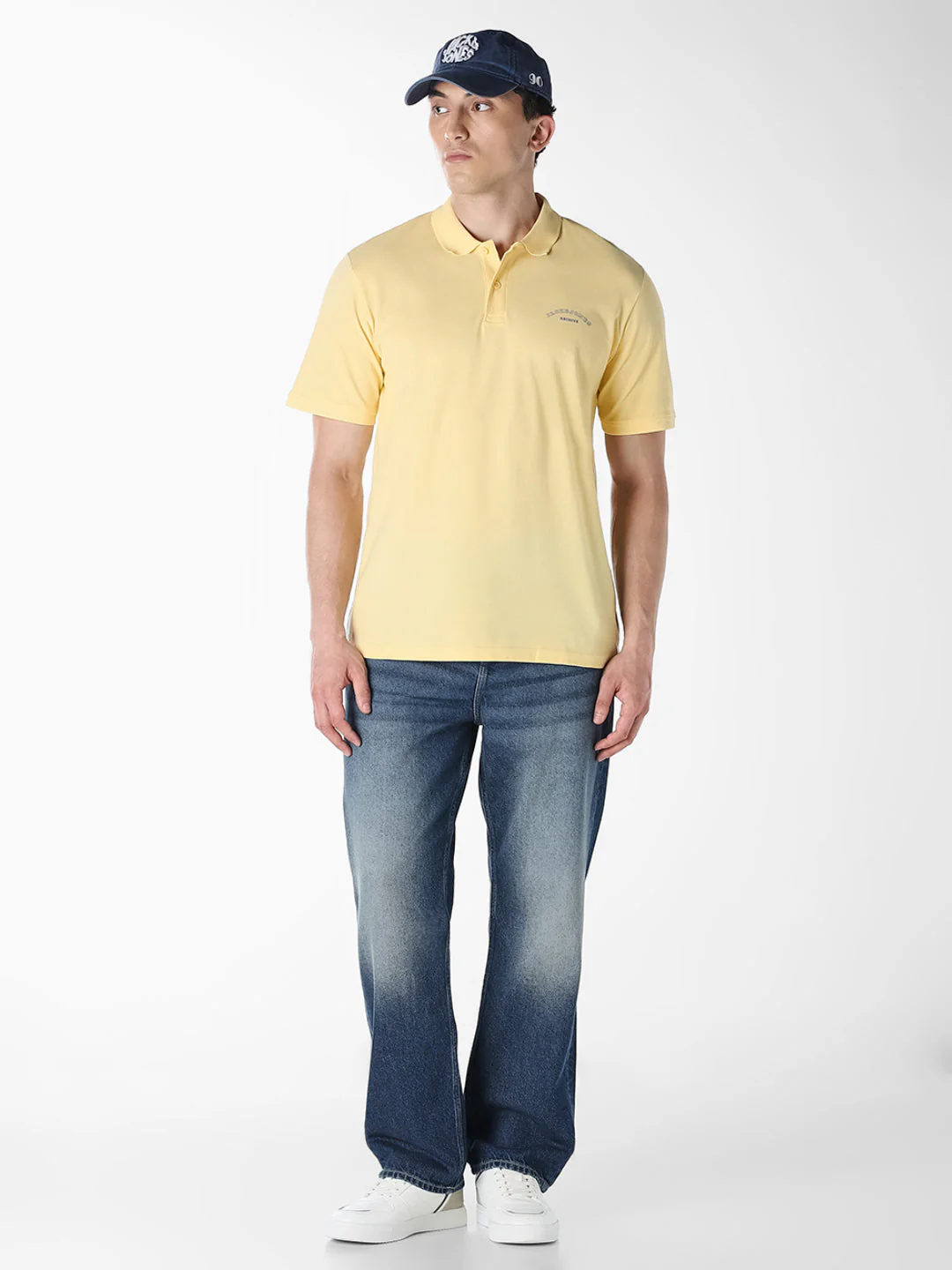 Yellow Logo Print Organic Cotton Polo - Image 6