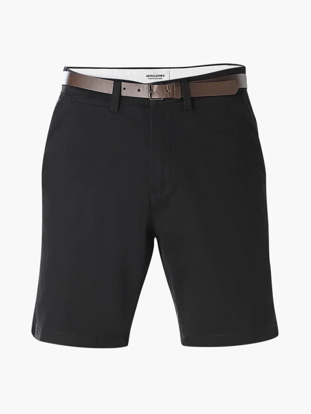 Black Belted Chino Shorts - Image 7