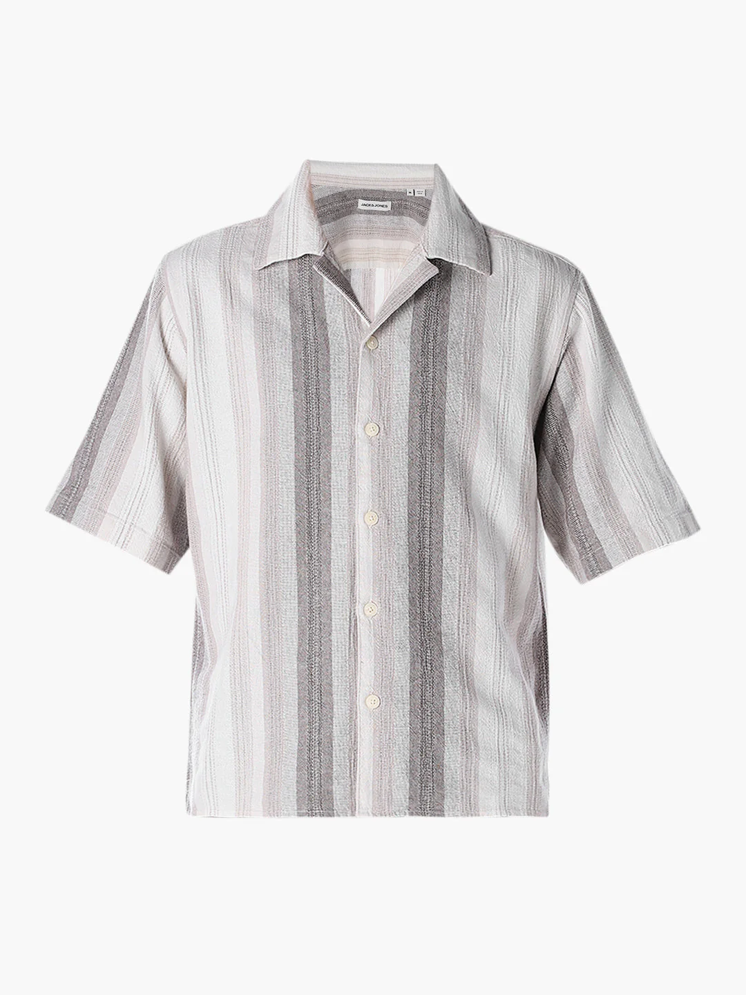 Striped Dobby Resort Collar Shirt - Image 7