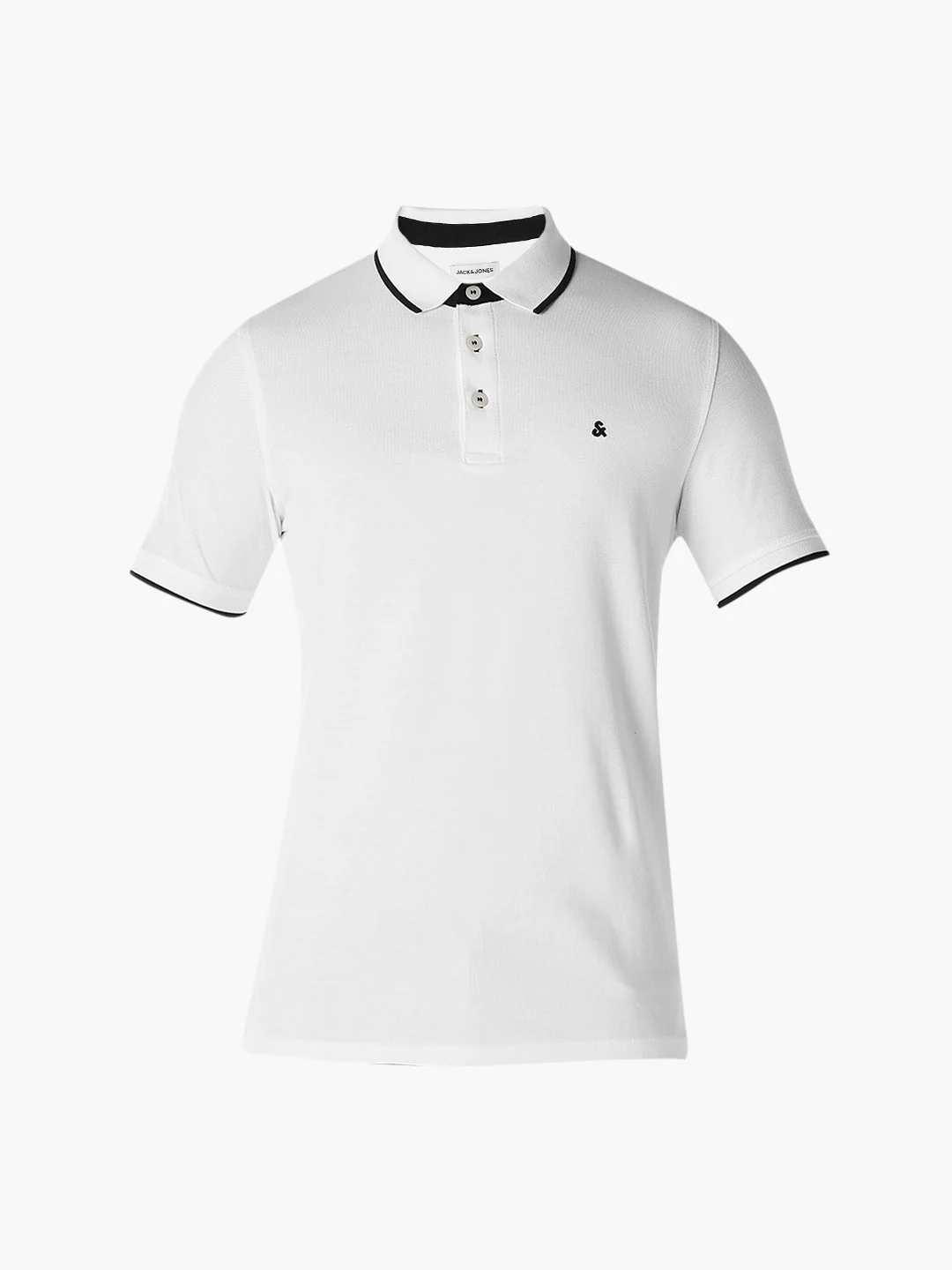 White Contrast Tipping Organic Cotton Polo - Image 7