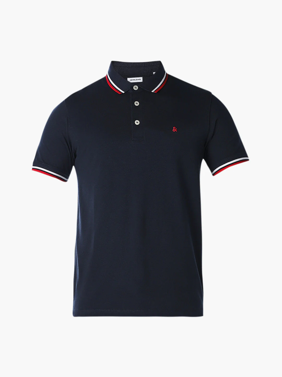 Navy Contrast Tipping Organic Cotton Polo - Image 7