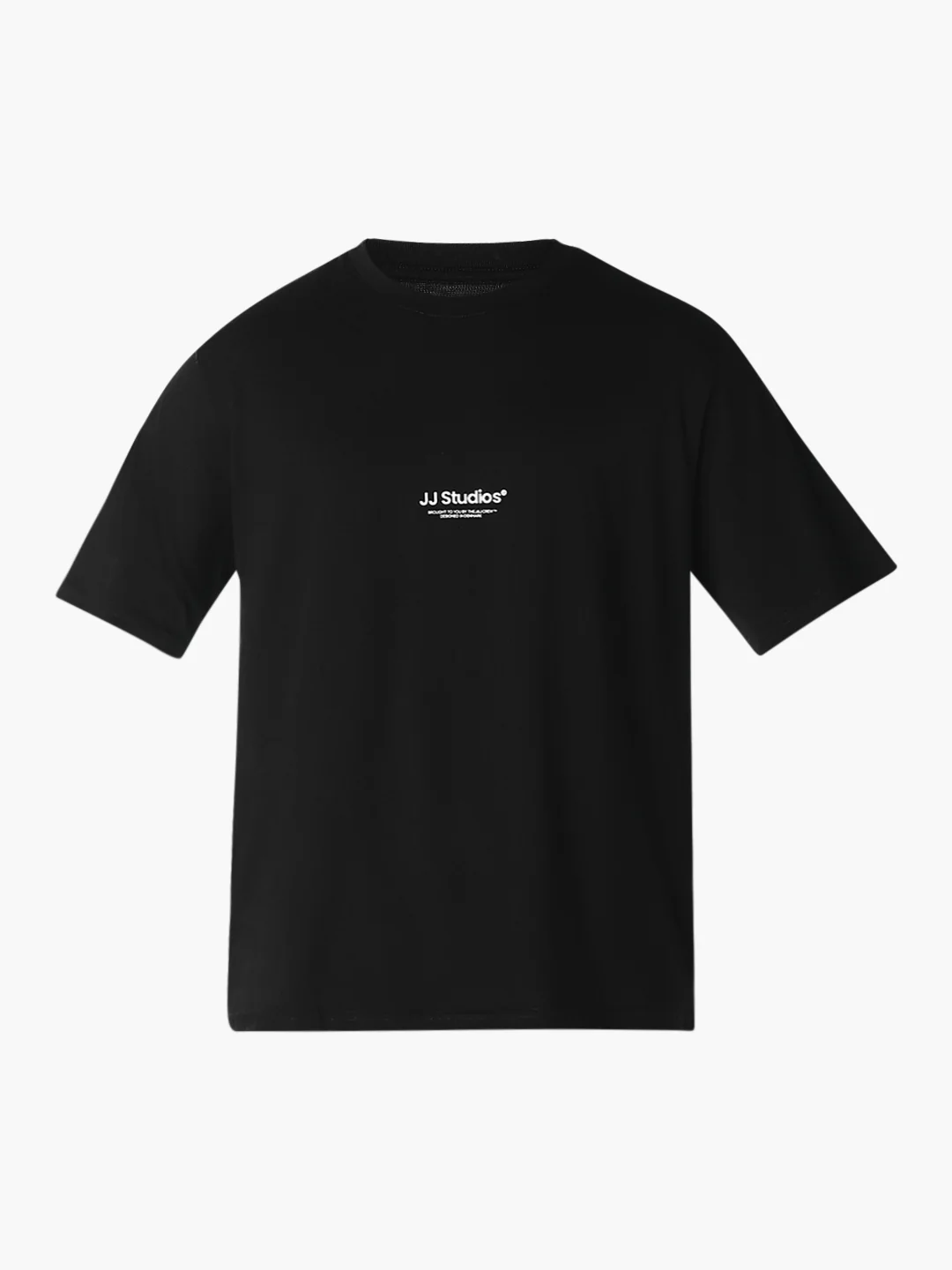 Men's Organic Cotton Relaxed Fit Black Crew Neck Printed T-Shirt - Image 7