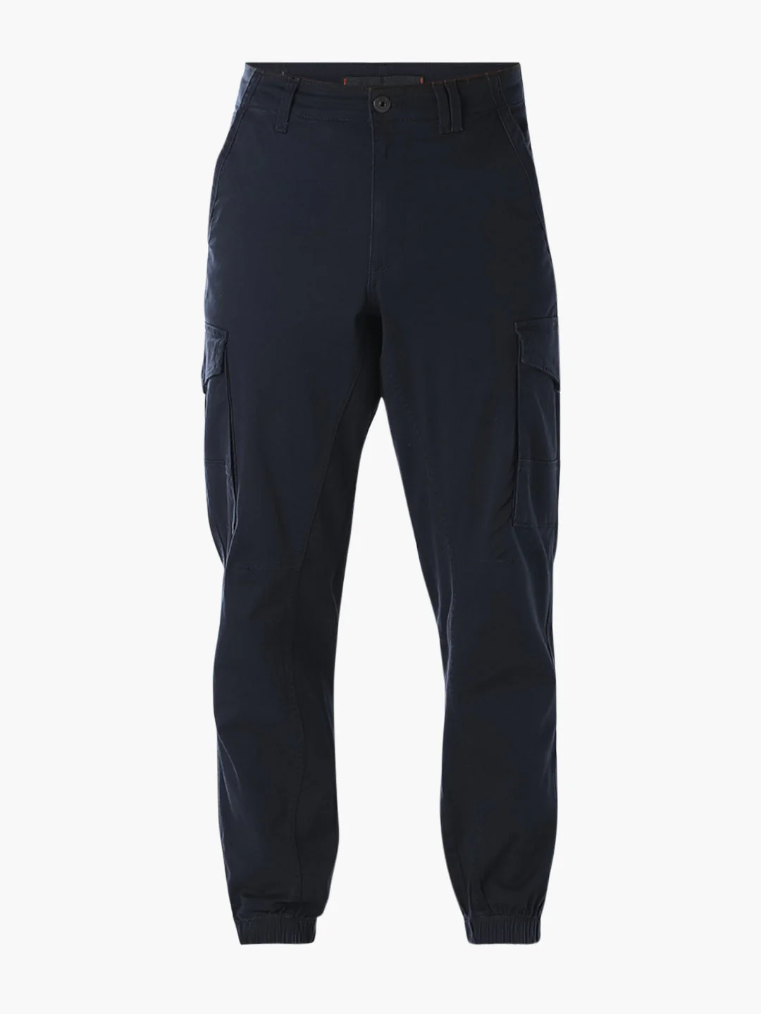 Navy Blue Slim Fit Casual Cargos - Image 7
