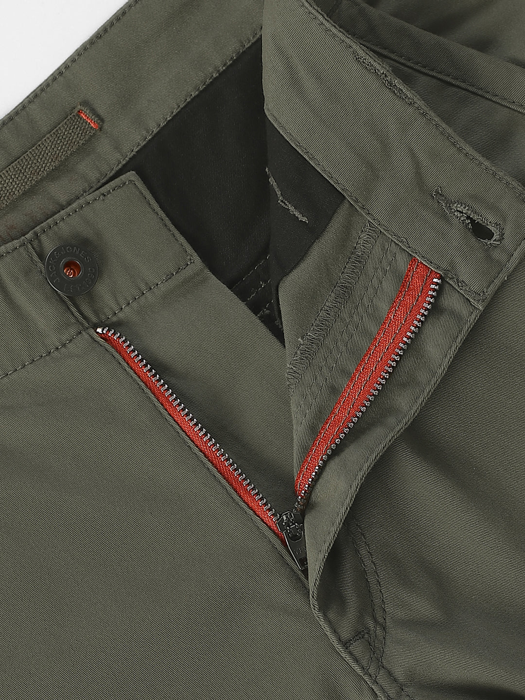 Olive Slim Fit Casual Cargos - Image 5