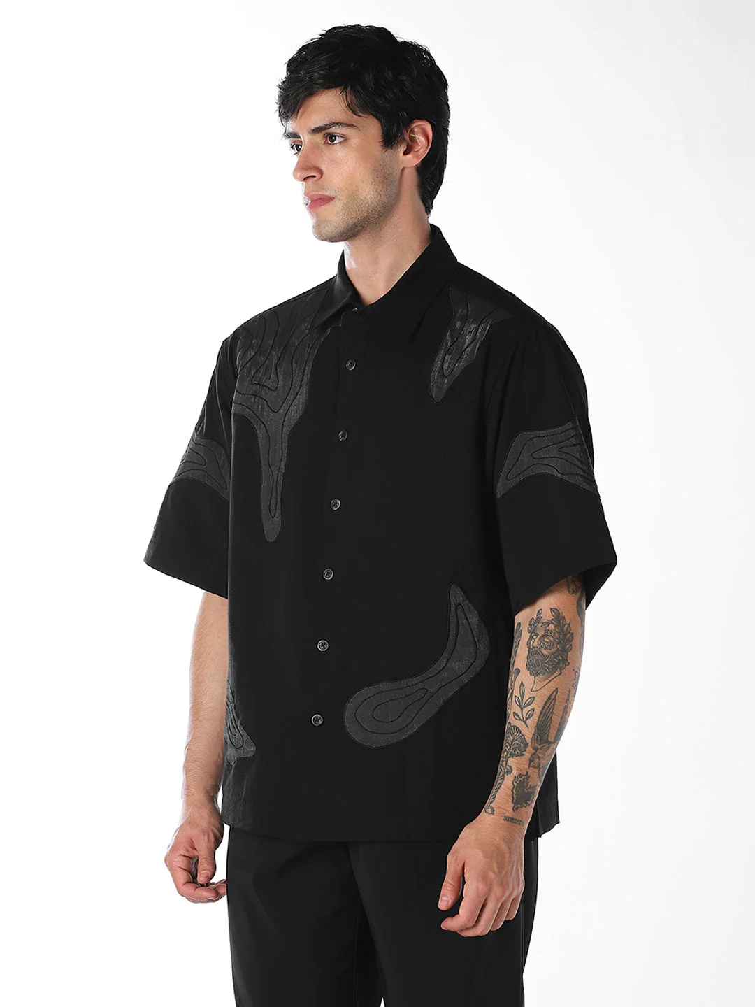 Black Embroidered Oversized - Image 3