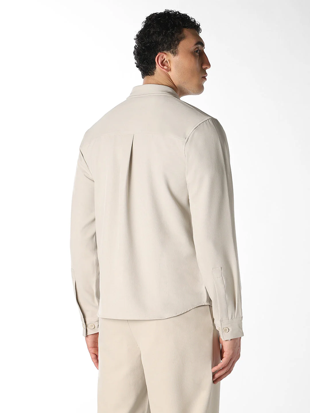 Dual Check Pocket Oversized Shirt - Image 4