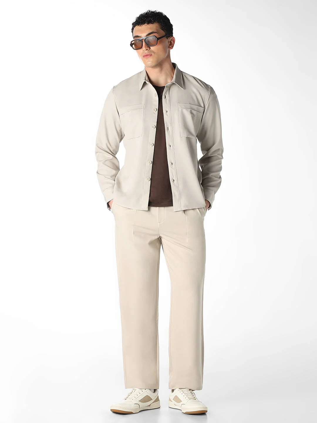 Dual Check Pocket Oversized Shirt - Image 6