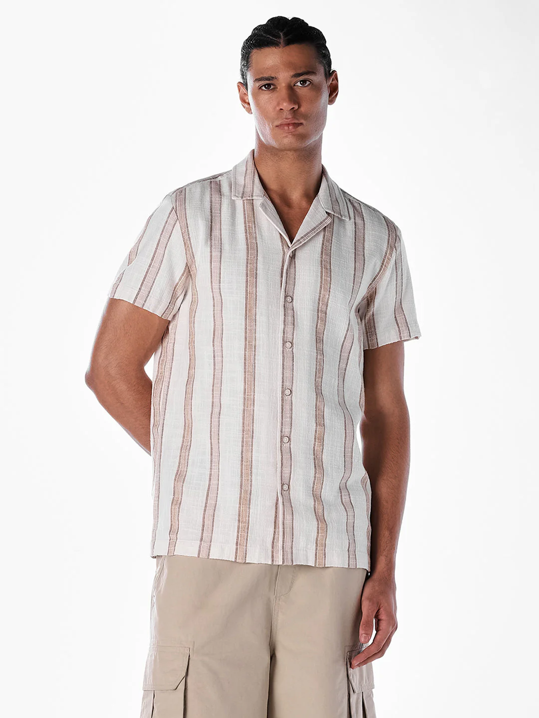 Striped Cotton Comfort Fit Shirt - Image 2
