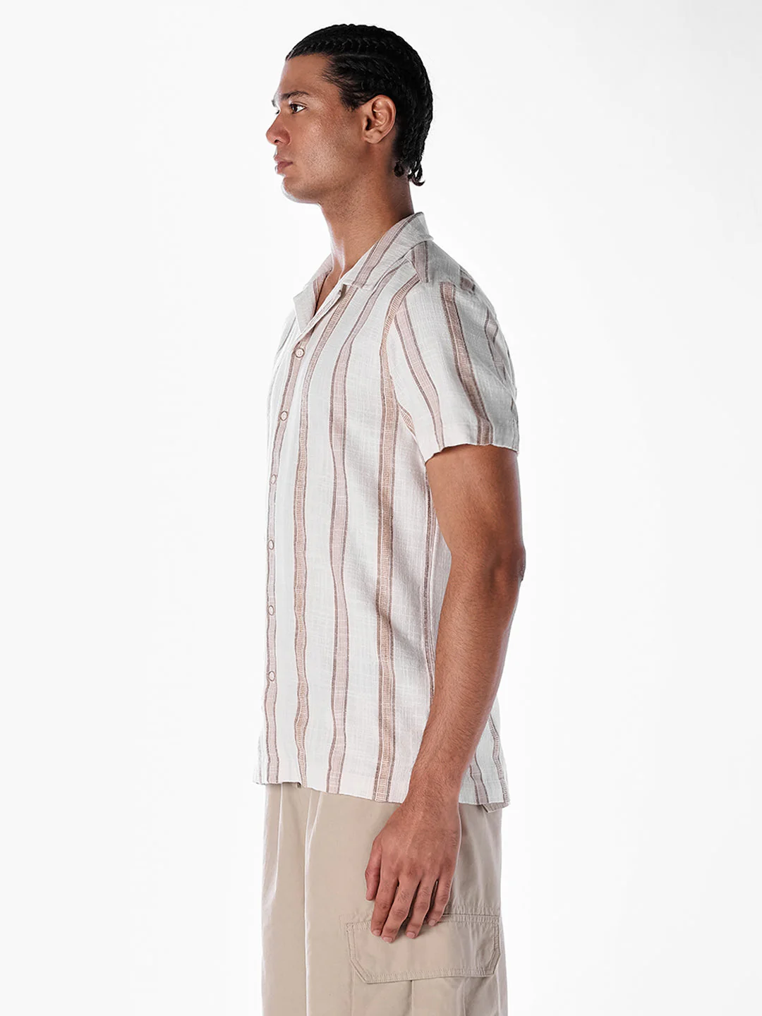Striped Cotton Comfort Fit Shirt - Image 3